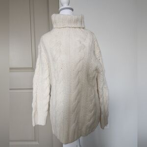 Cozy Cream Cable Knit Turtleneck Sweater